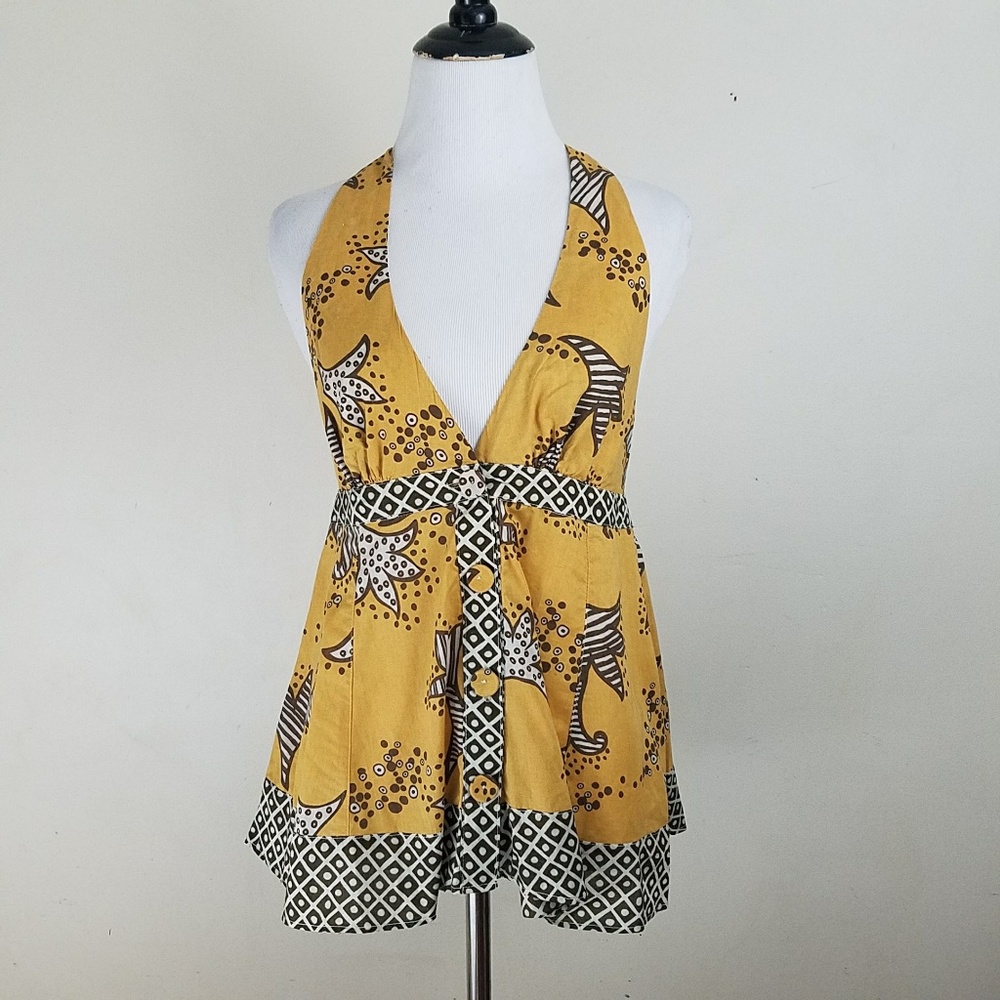 Crystal Candy Plunging Neckline Halt…